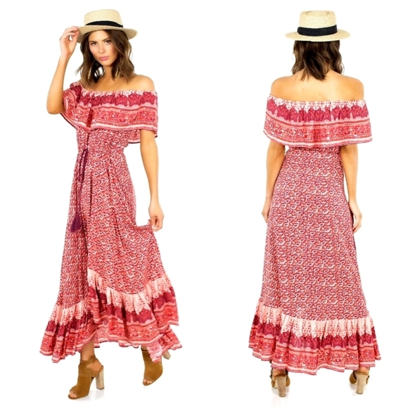 Nightcap Clothing Red Floral Boho Samba Dress - Picture 10 of 11